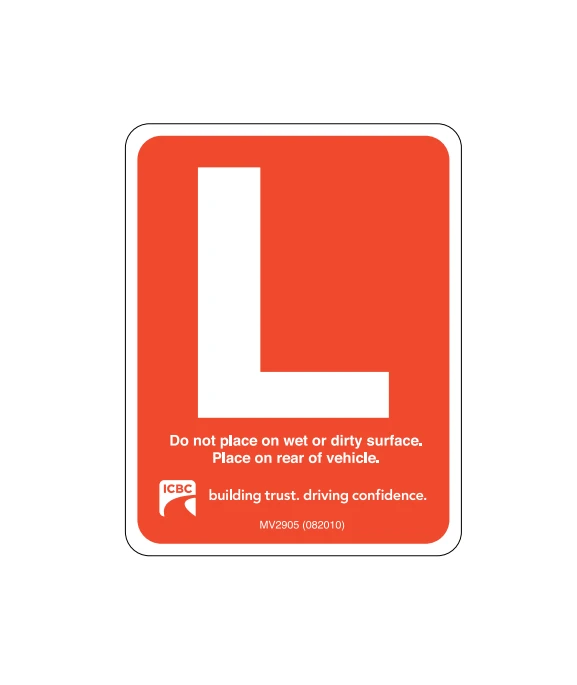 New Driver L Sign Sticker